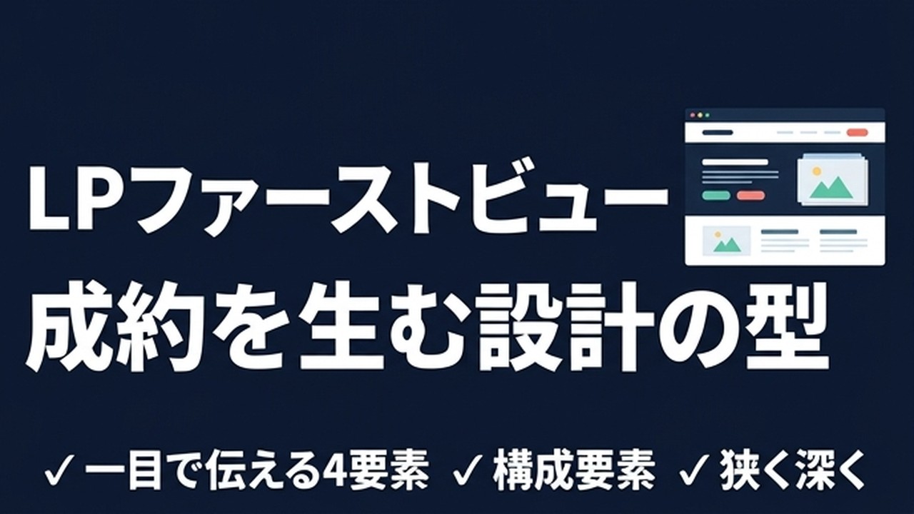 LPファーストビューの作り方｜成約を生む設計の型