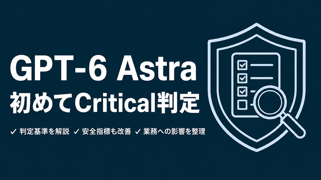 GPT-6 Astraが初めて「Critical」判定された理由