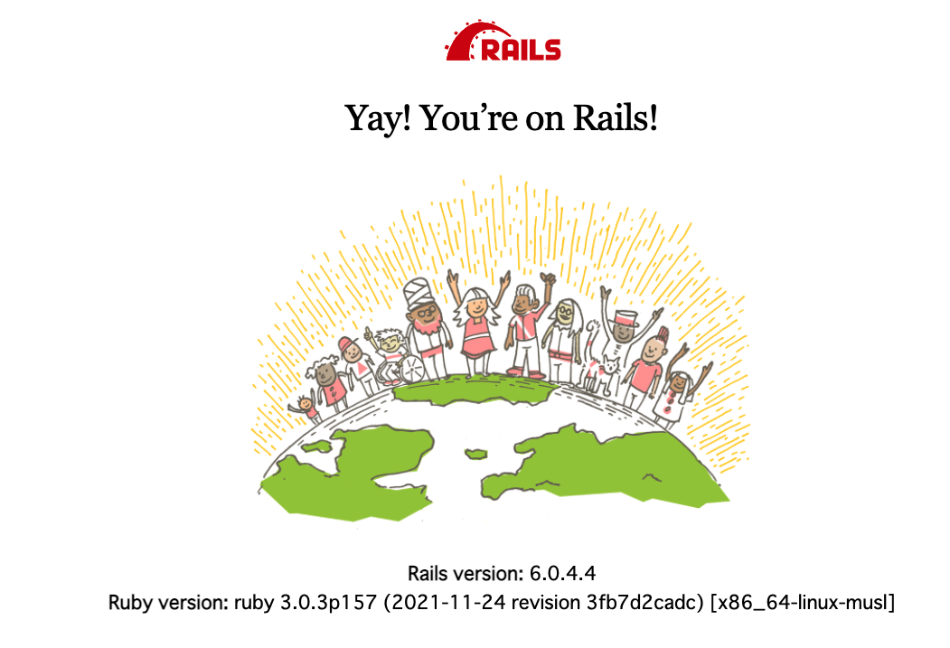 rails start page