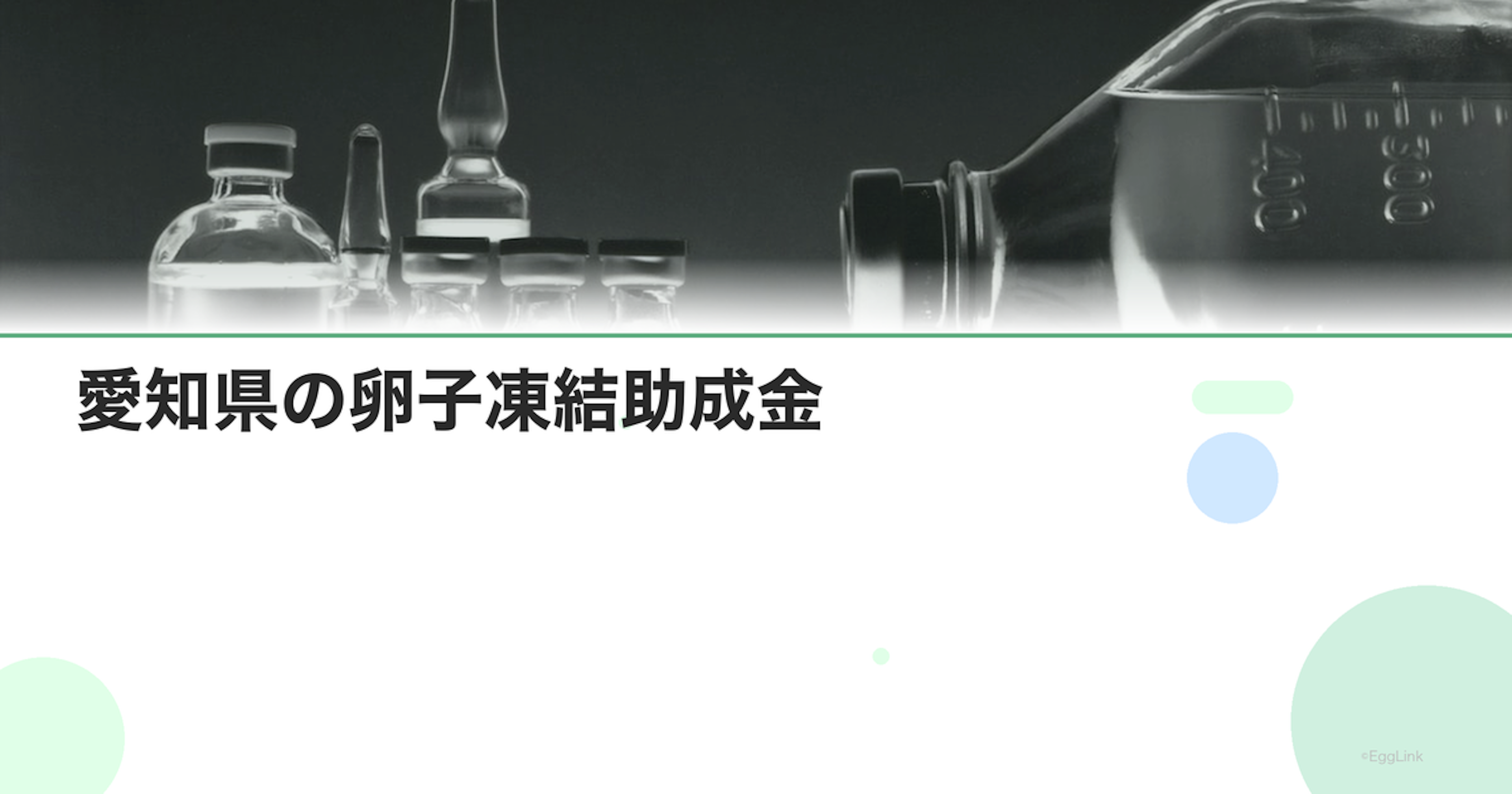 愛知県の卵子凍結助成金｜申請条件と金額