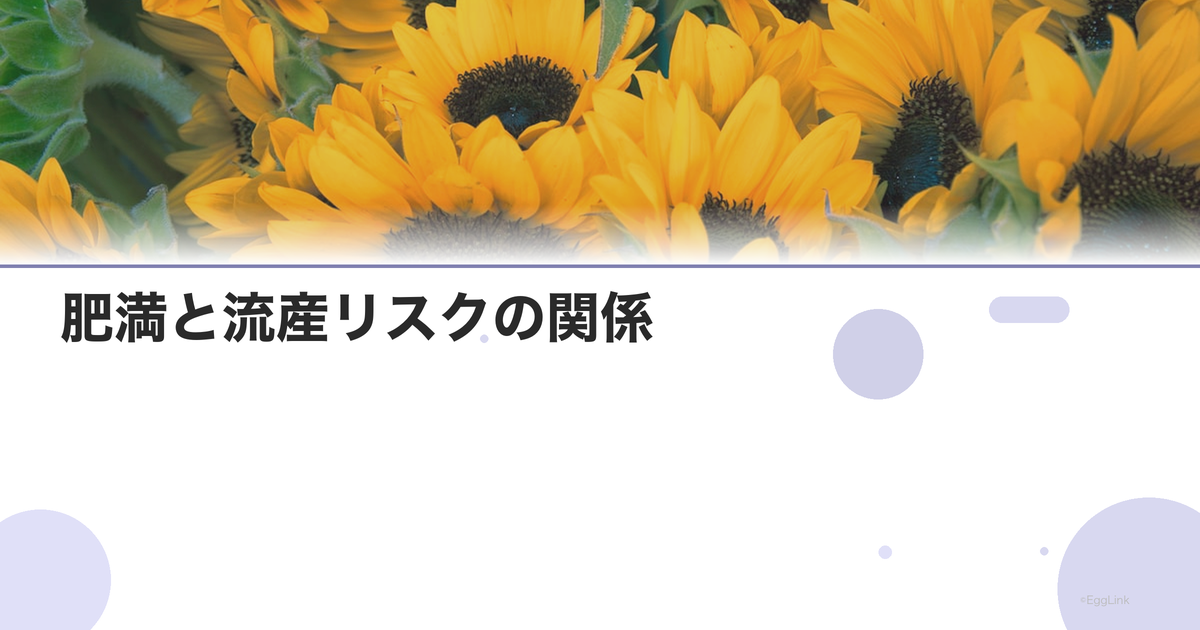 肥満と流産リスクの関係|BMI管理の重要性