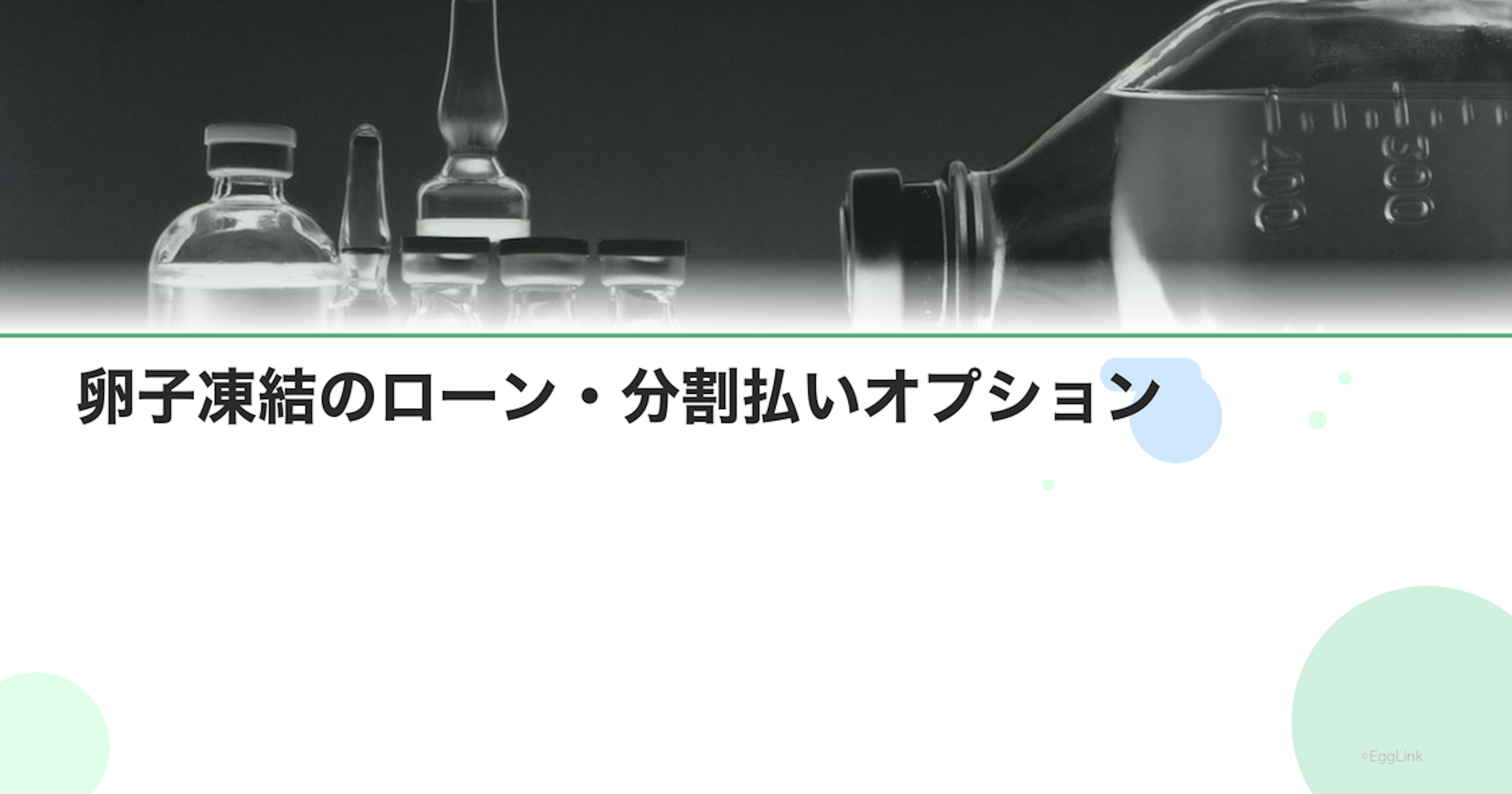 卵子凍結のローン・分割払いオプション