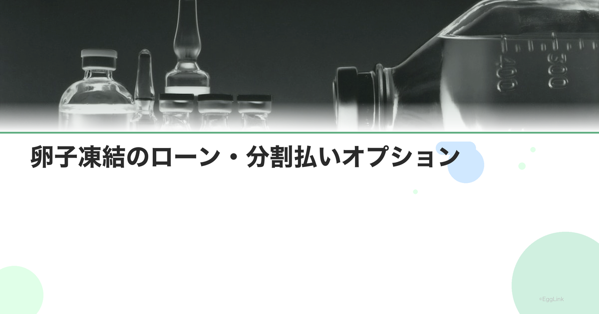 卵子凍結のローン・分割払いオプション