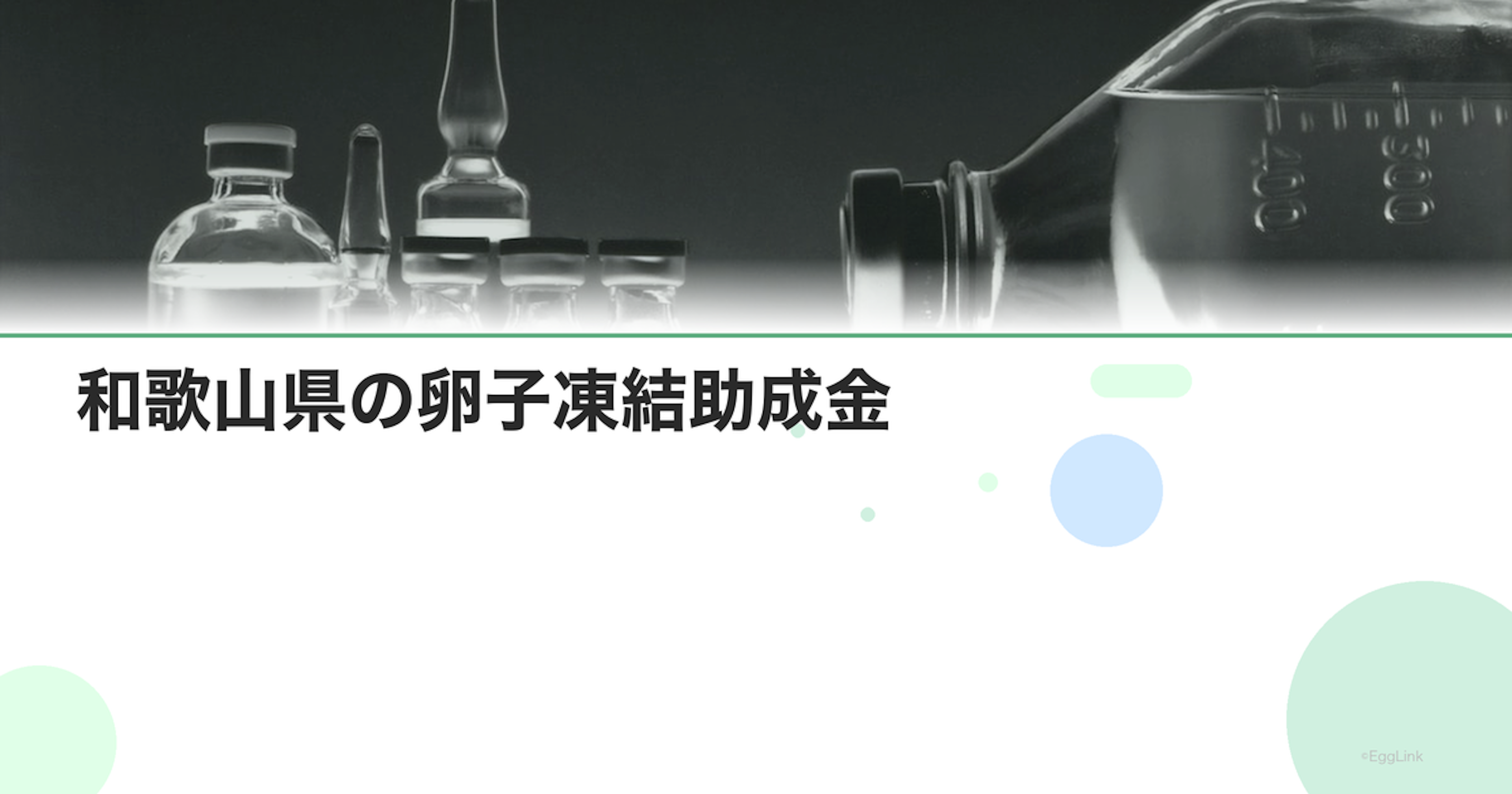 和歌山県の卵子凍結助成金｜申請条件と金額