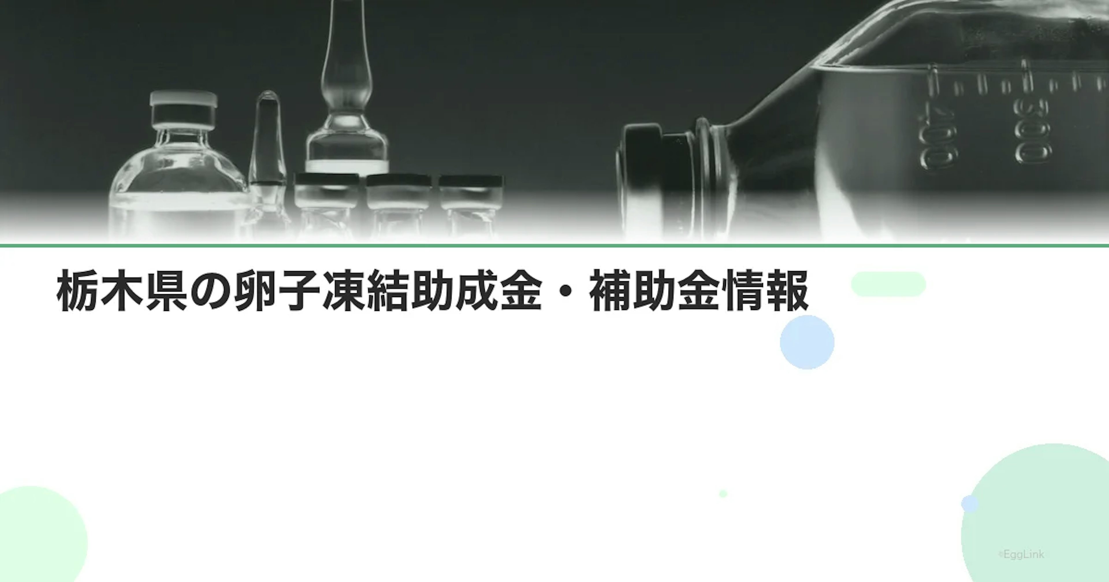 【2026年最新】栃木県の卵子凍結助成金・補助金情報｜国の制度と費用を徹底解説