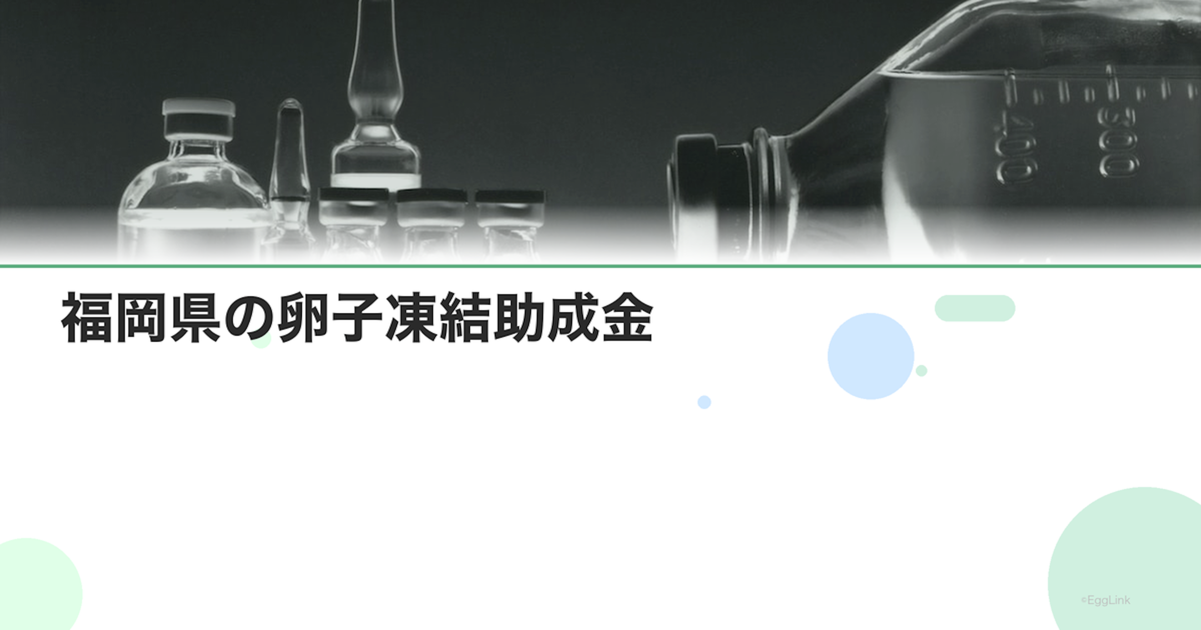 福岡県の卵子凍結助成金｜申請条件と金額