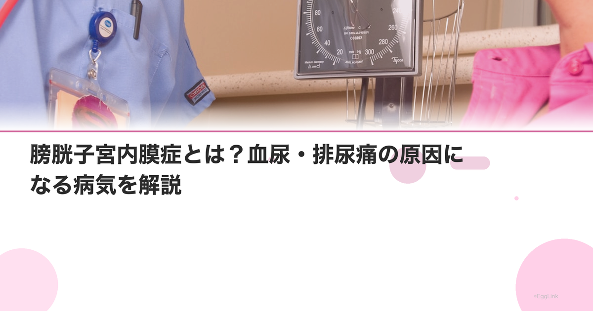 膀胱子宮内膜症とは?血尿・排尿痛の原因になる病気を解説