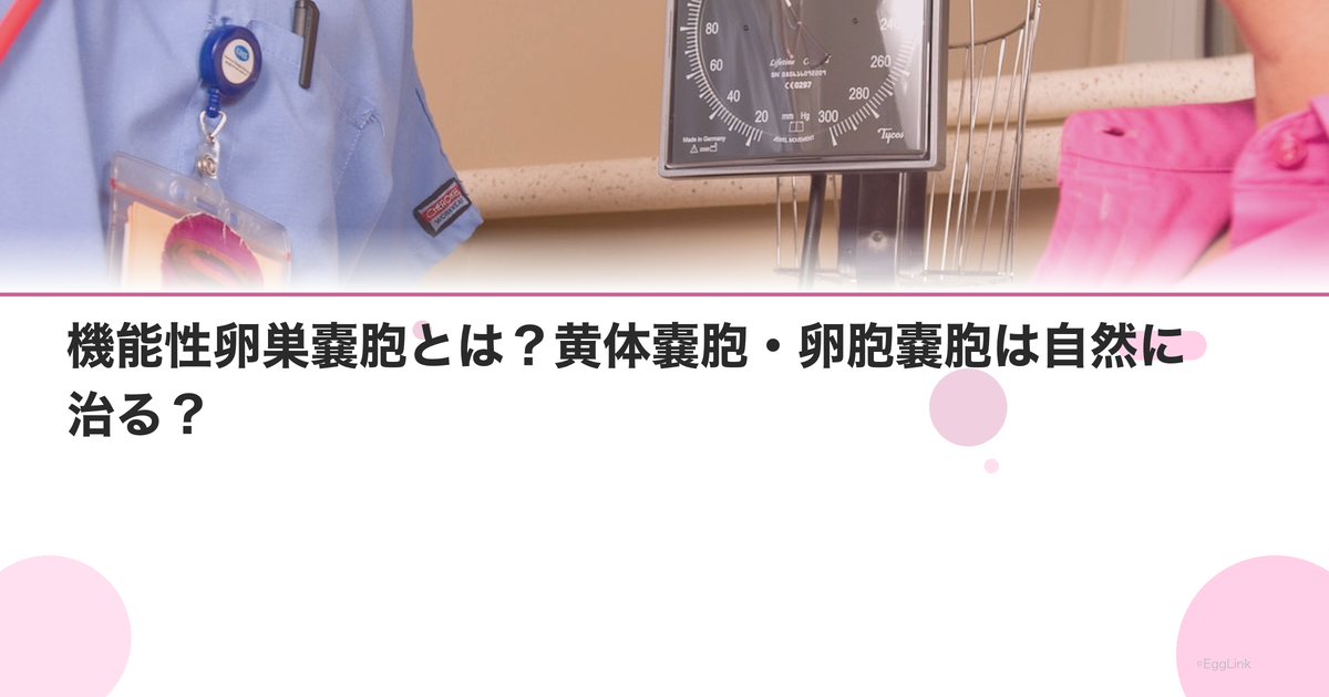 機能性卵巣嚢胞とは?黄体嚢胞・卵胞嚢胞は自然に治る?