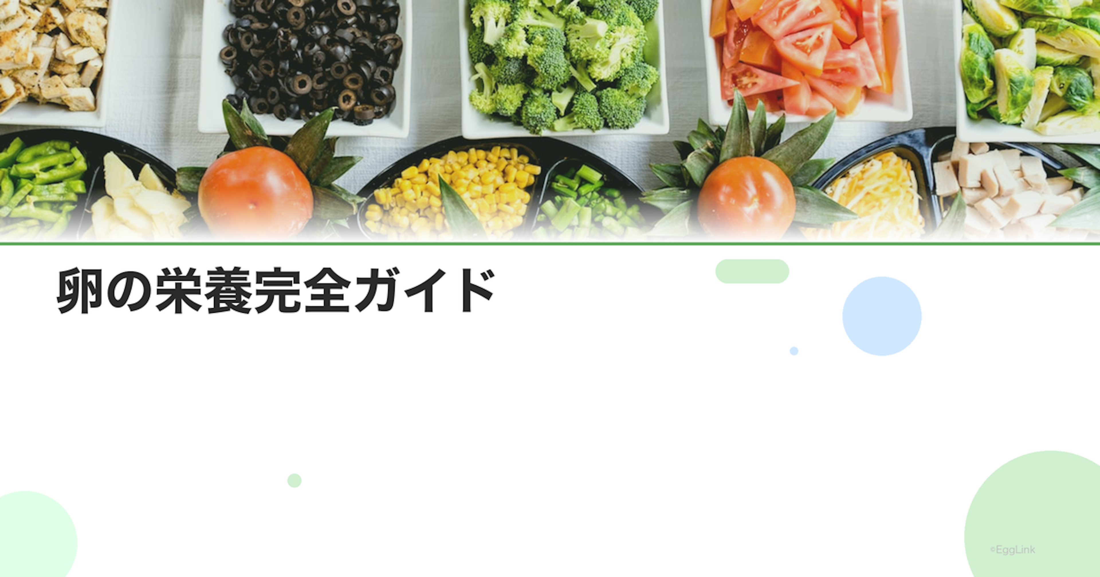 卵の栄養完全ガイド｜完全栄養食としての実力