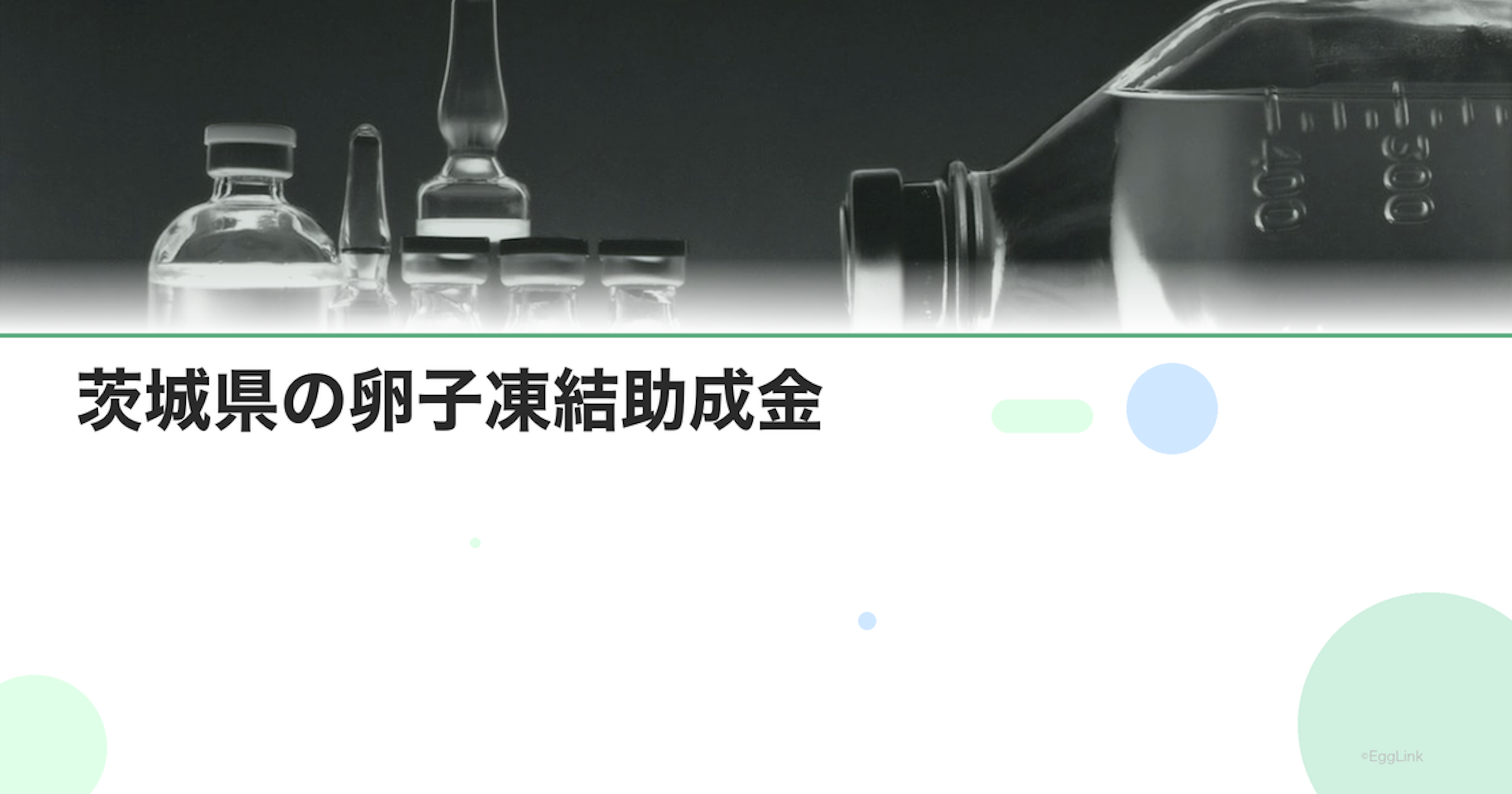 茨城県の卵子凍結助成金｜申請条件と金額