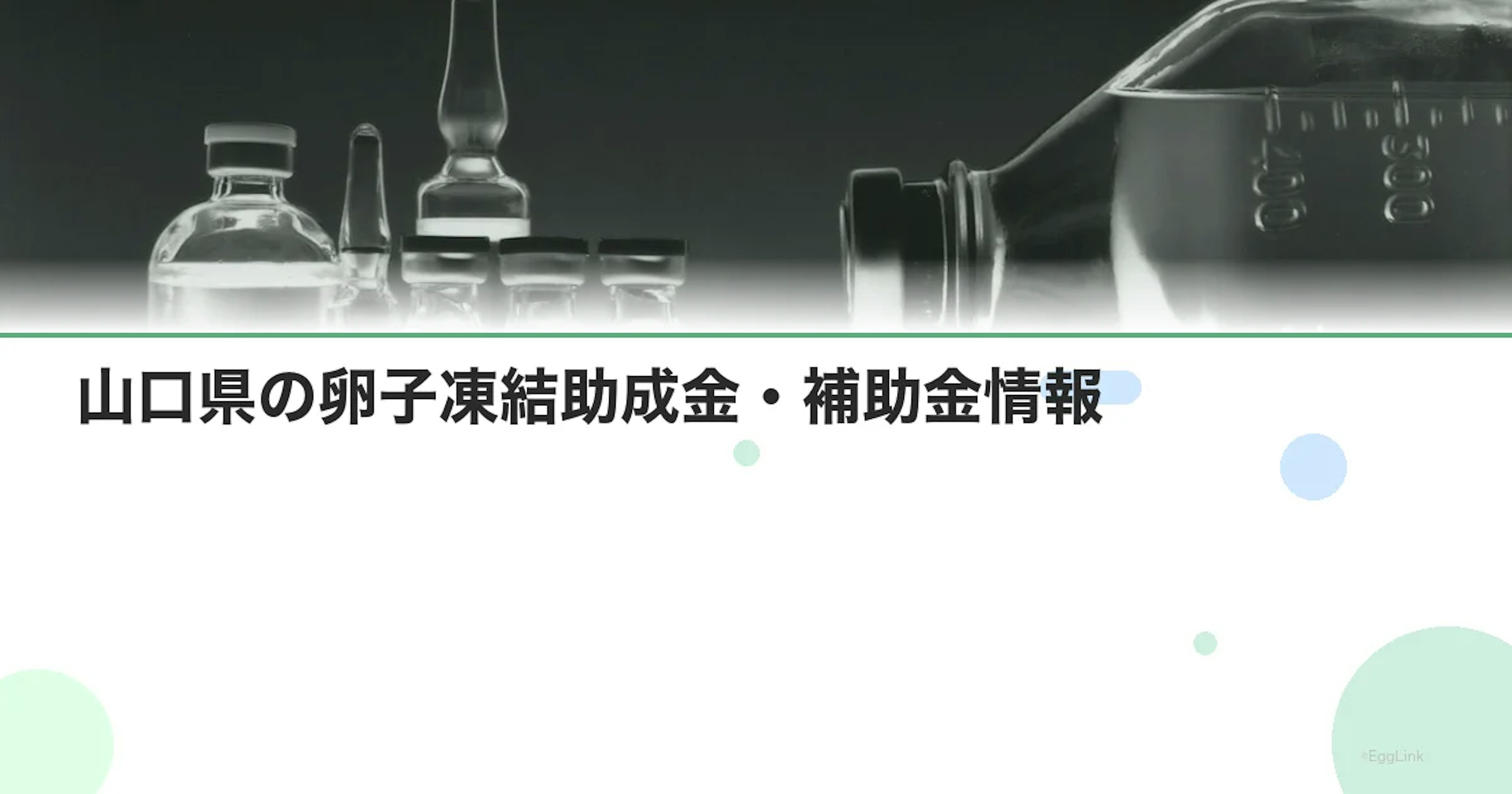 【2026年最新】山口県の卵子凍結助成金・補助金情報｜国の制度と費用を徹底解説