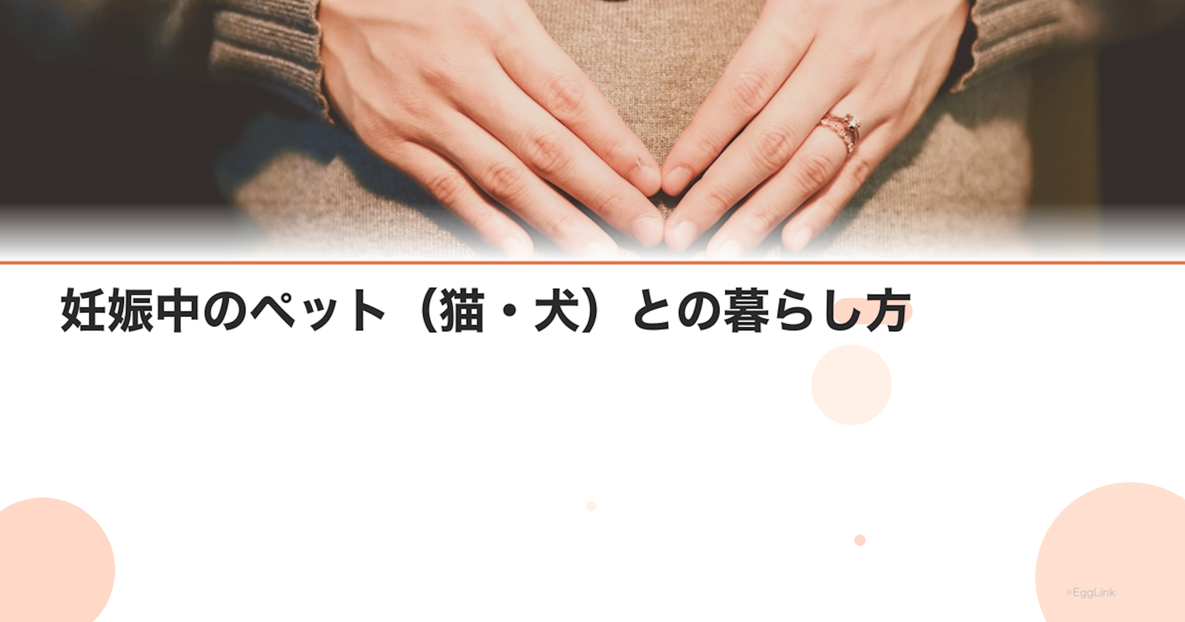 妊娠中のペット（猫・犬）との暮らし方｜トキソプラズマ症対策