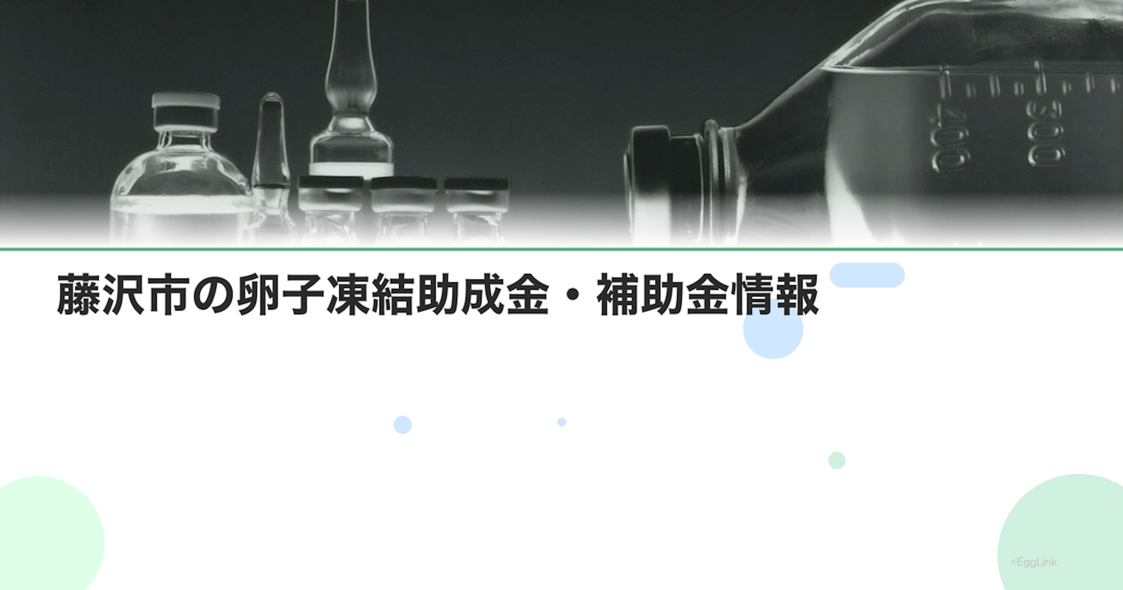 藤沢市の卵子凍結助成金・補助金情報
