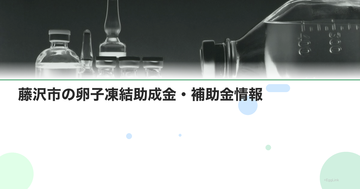 藤沢市の卵子凍結助成金・補助金情報