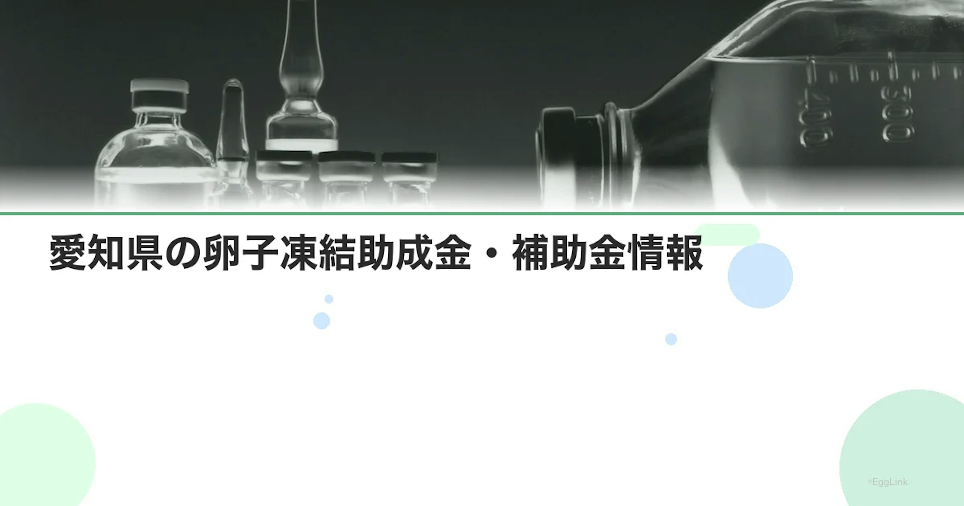 【2026年最新】愛知県の卵子凍結助成金・補助金情報｜国の制度と費用を徹底解説