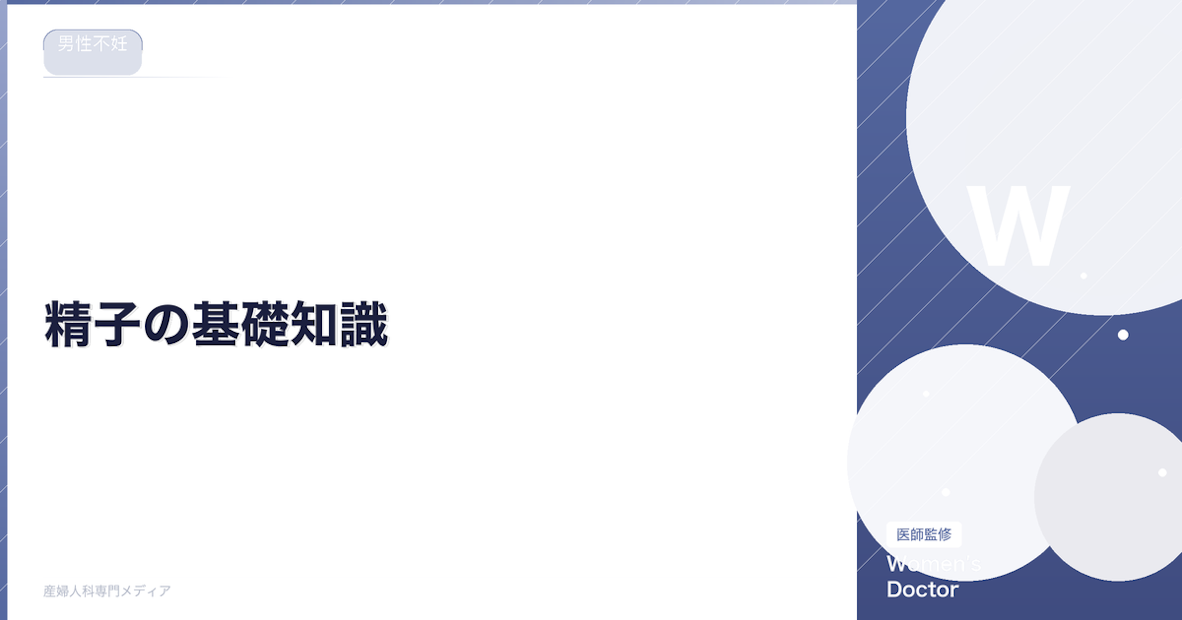 精子の基礎知識｜寿命・数・質を高めるための完全ガイド｜Women's Doctor