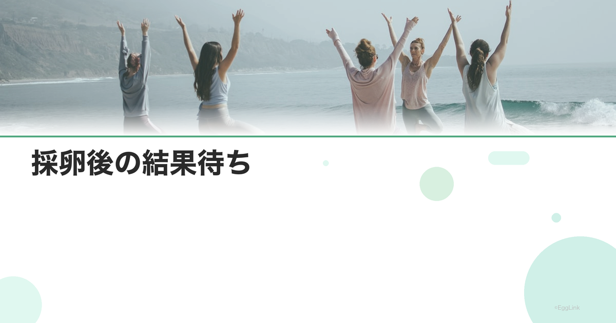 採卵後の結果待ち|受精確認までの不安な時間
