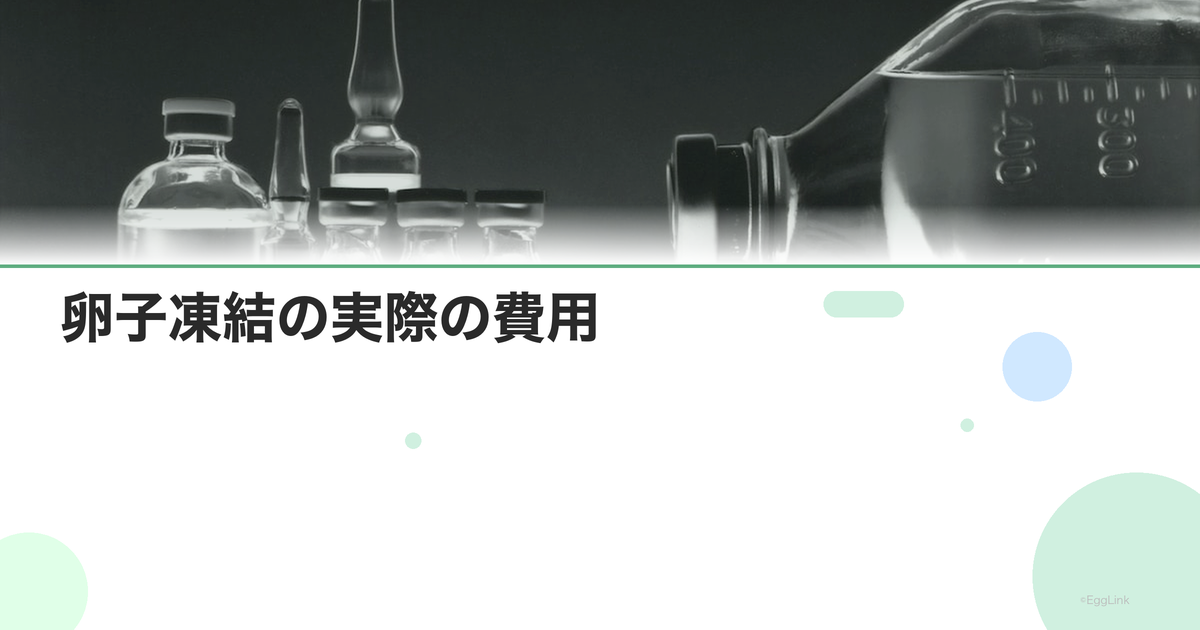 【体験談】卵子凍結の実際の費用|全額公開
