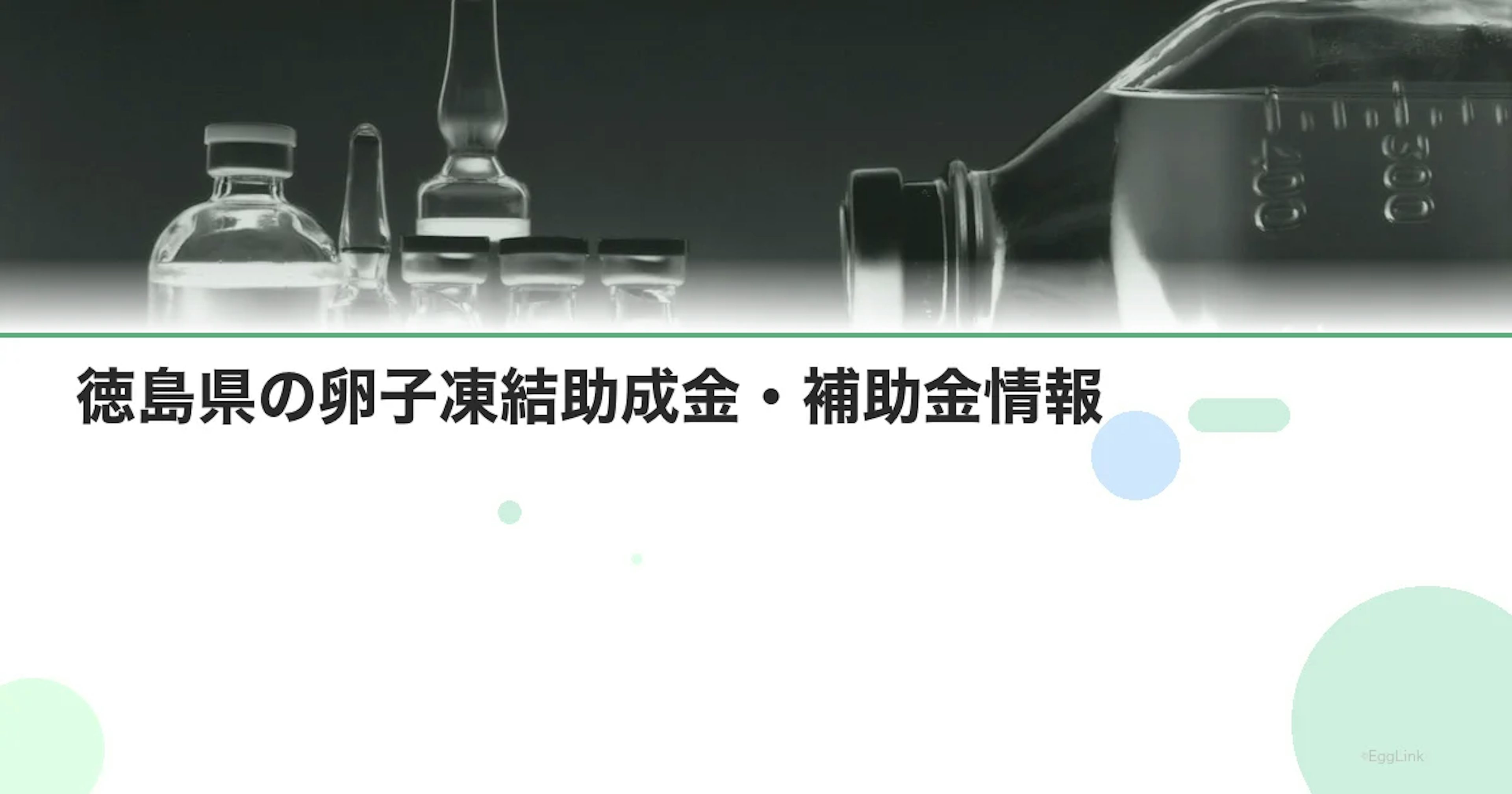 【2026年最新】徳島県の卵子凍結助成金・補助金情報｜国の制度と費用を徹底解説