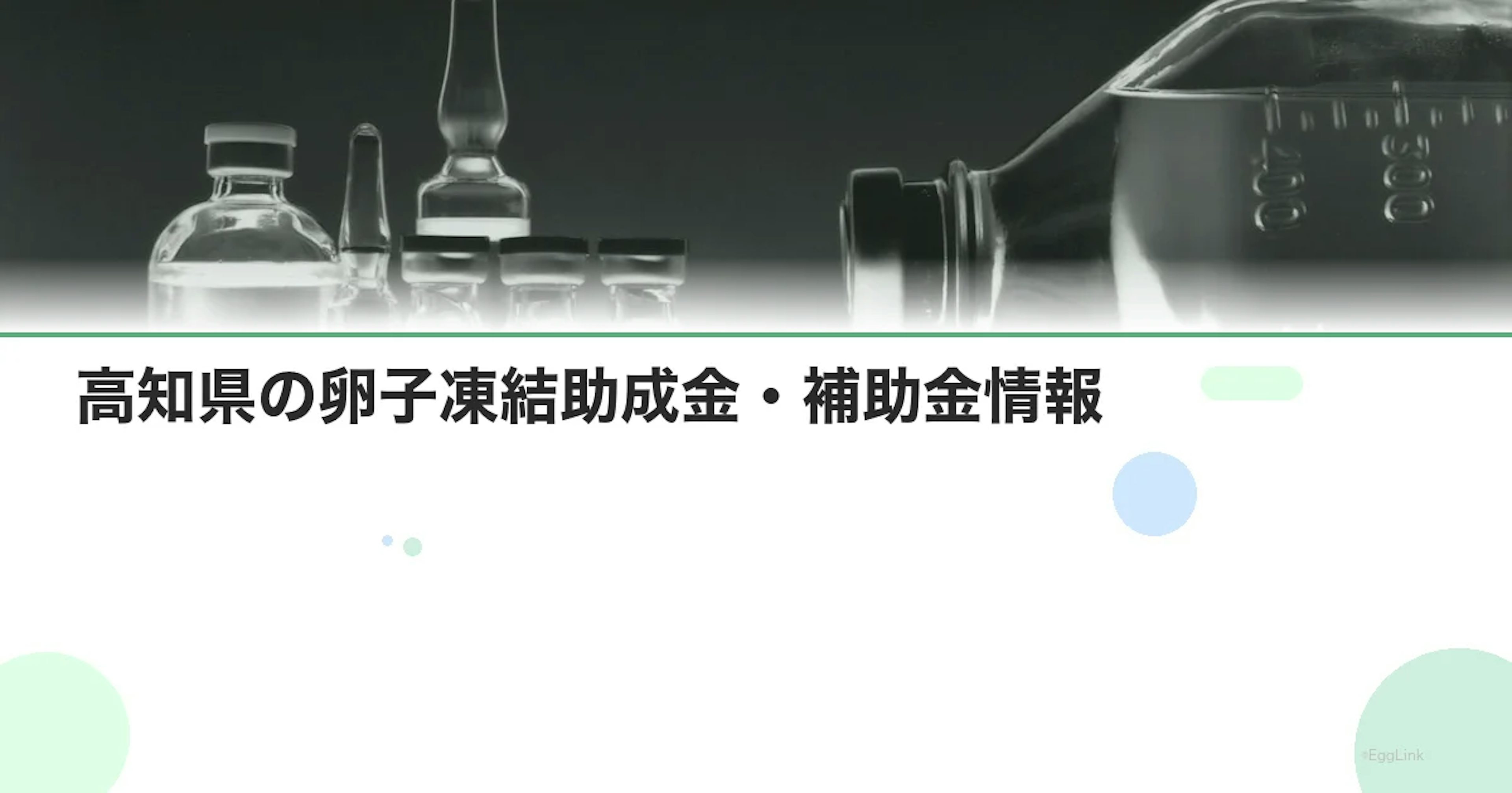 【2026年最新】高知県の卵子凍結助成金・補助金情報|国の制度と費用を徹底解説