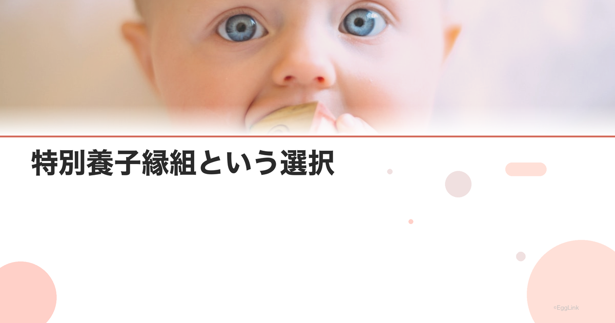 特別養子縁組という選択|不妊治療後のもう一つの道