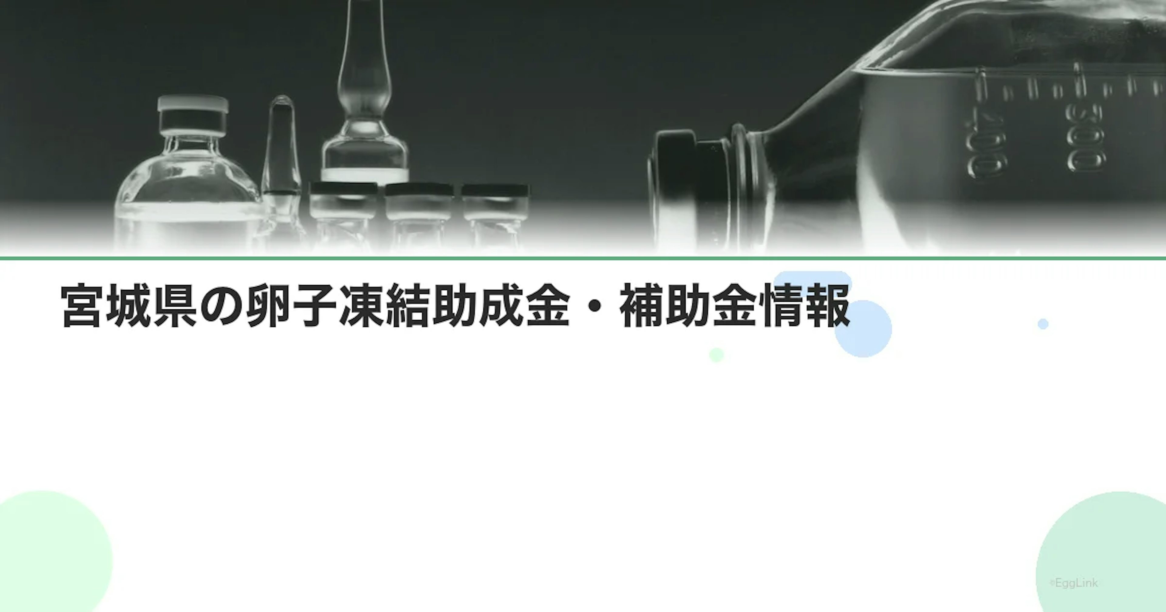 【2026年最新】宮城県の卵子凍結助成金・補助金情報|国の制度と費用を徹底解説