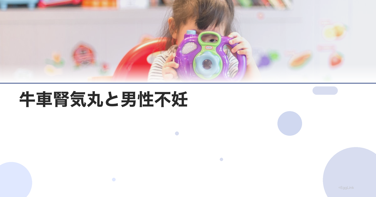 牛車腎気丸と男性不妊|腎虚への効果