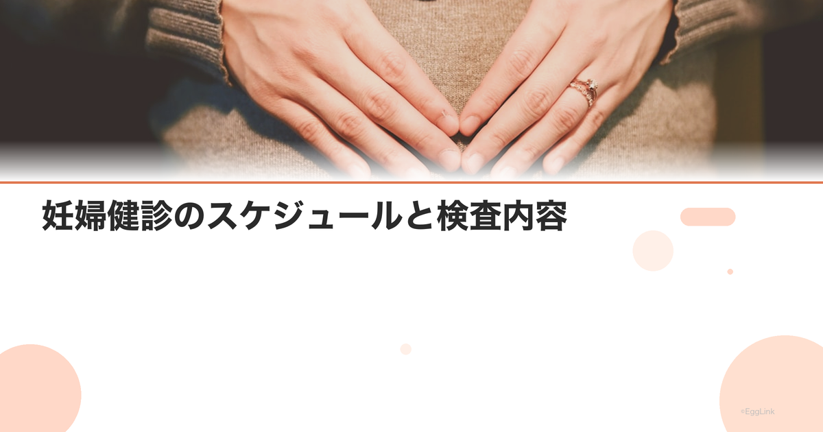 妊婦健診のスケジュールと検査内容|いつ・何を調べる?