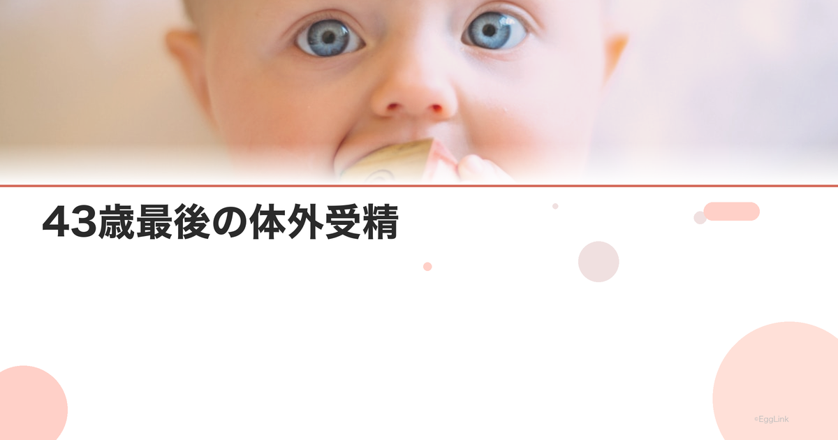 【体験談】43歳最後の体外受精|決断と結果