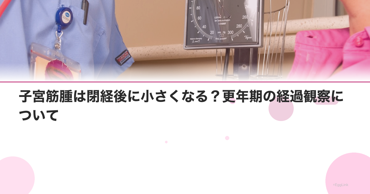 子宮筋腫は閉経後に小さくなる?更年期の経過観察について