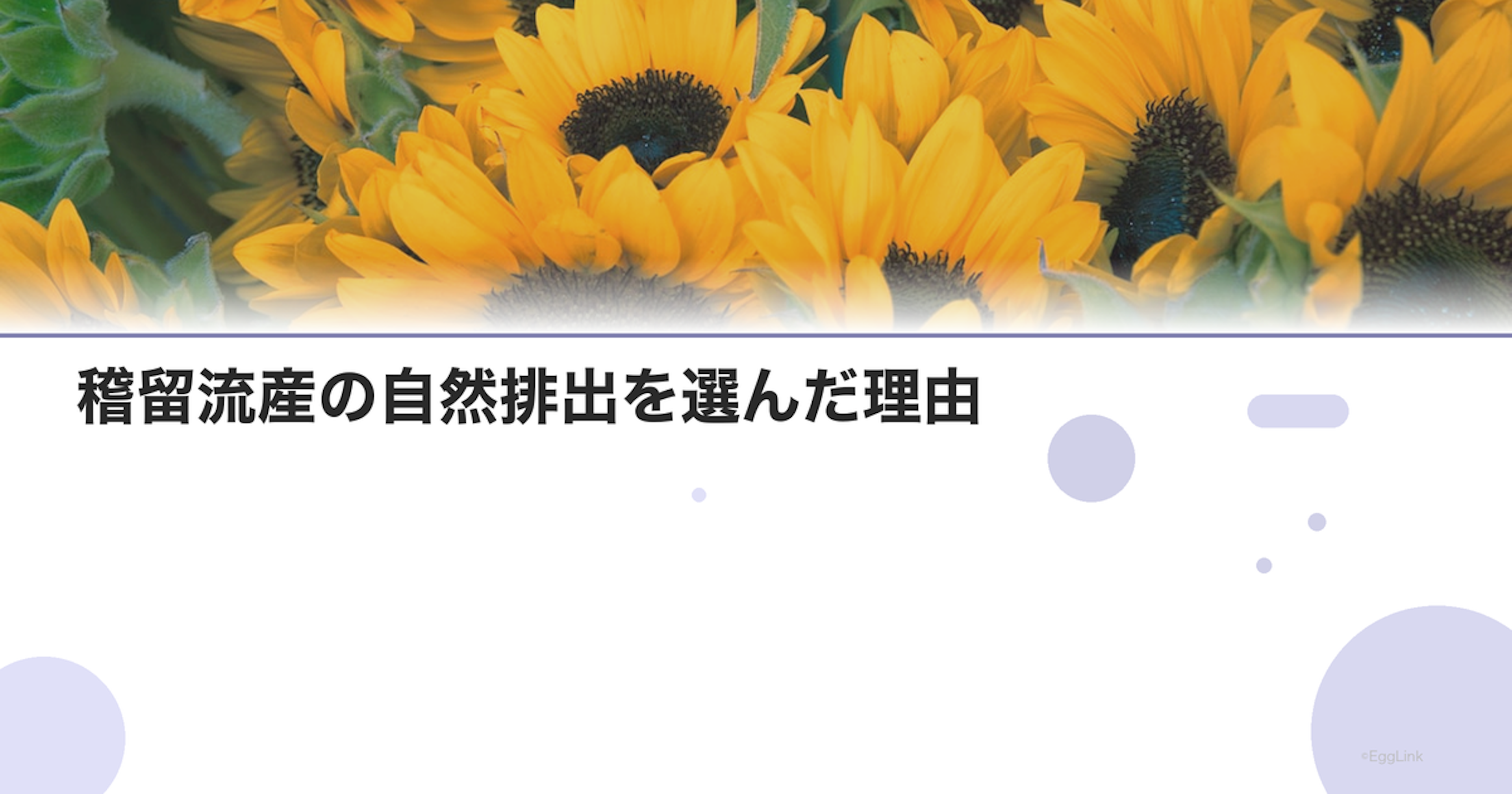 【体験談】稽留流産の自然排出を選んだ理由