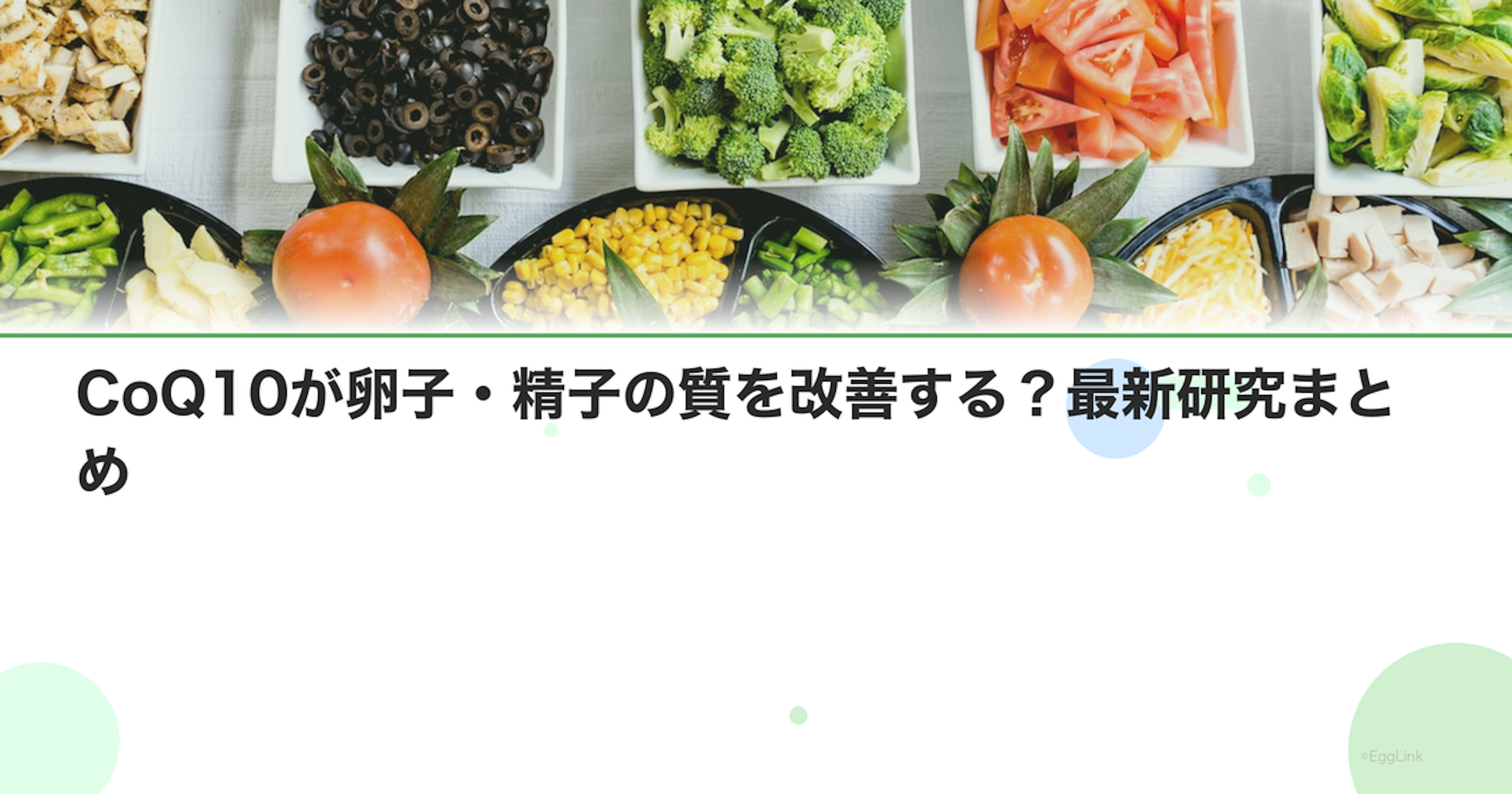 CoQ10が卵子・精子の質を改善する？最新研究まとめ