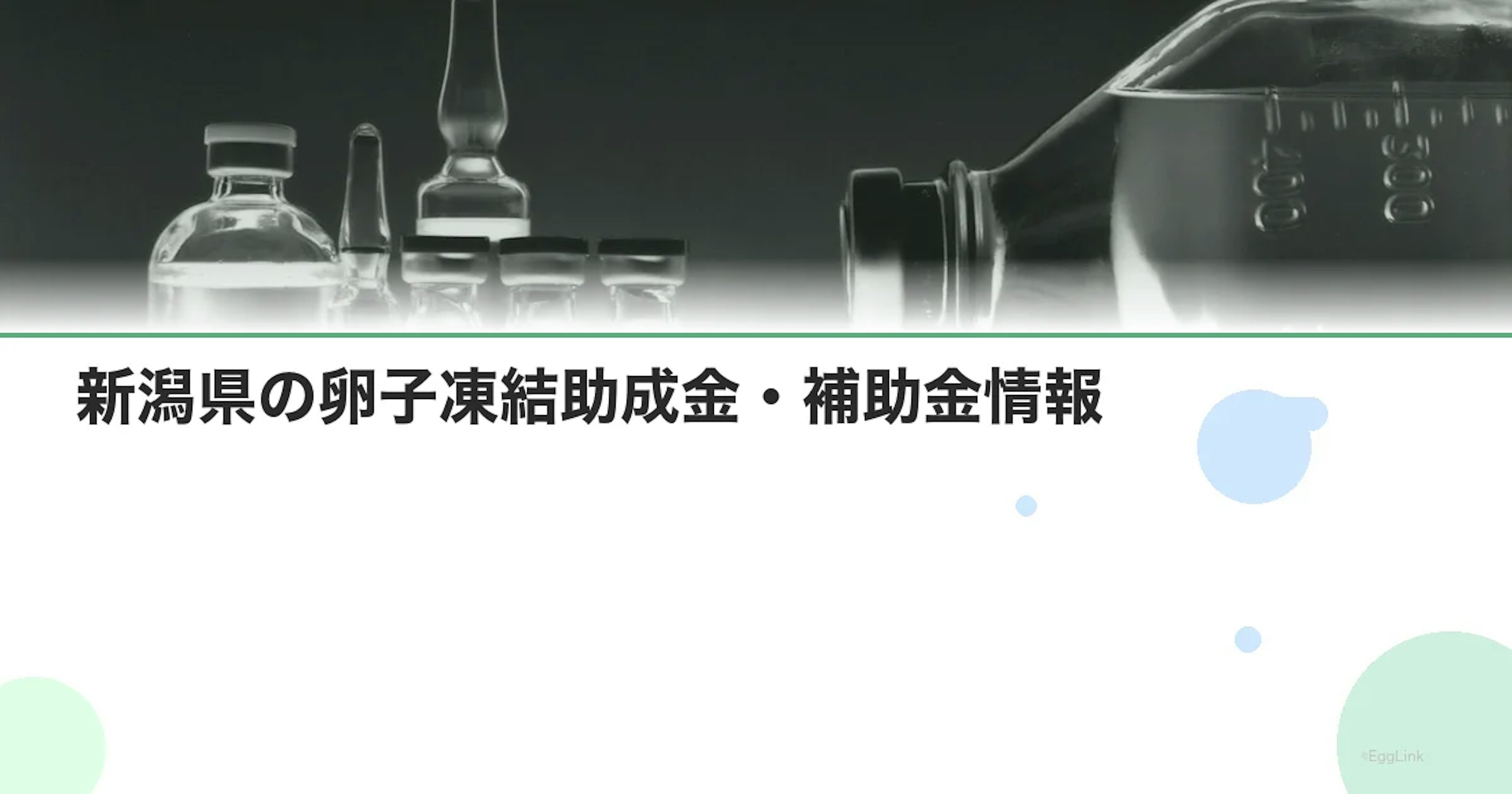 【2026年最新】新潟県の卵子凍結助成金・補助金情報|国の制度と費用を徹底解説