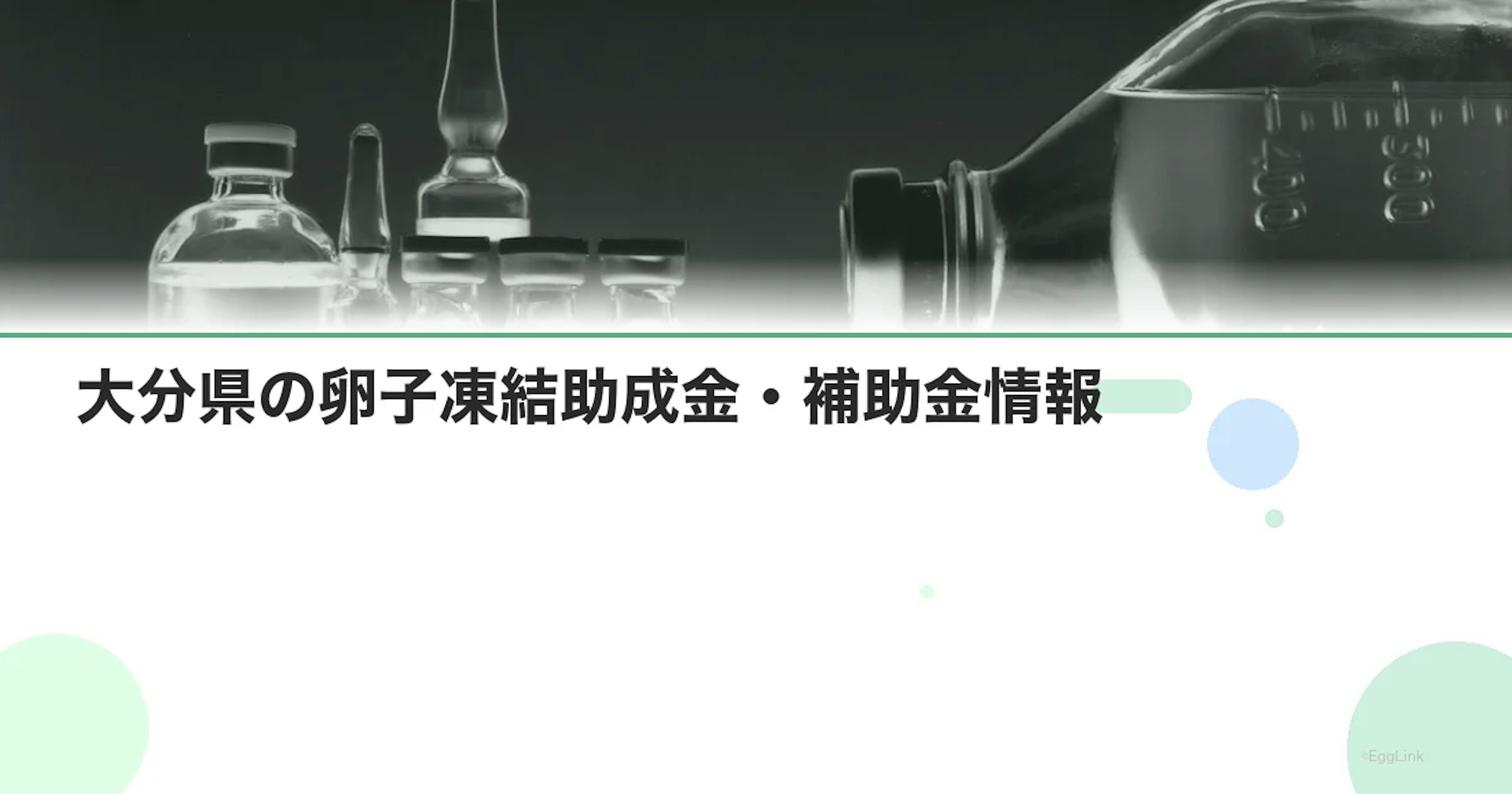 【2026年最新】大分県の卵子凍結助成金・補助金情報｜国の制度と費用を徹底解説