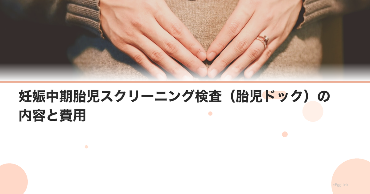 妊娠中期胎児スクリーニング検査(胎児ドック)の内容と費用