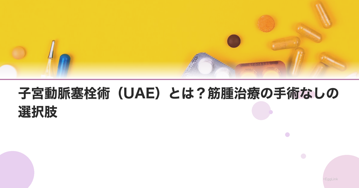 子宮動脈塞栓術(UAE)とは?筋腫治療の手術なしの選択肢