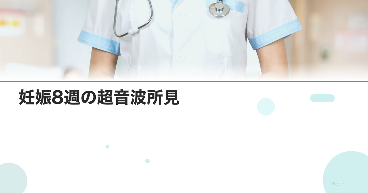 妊娠8週の超音波所見|見えるもの