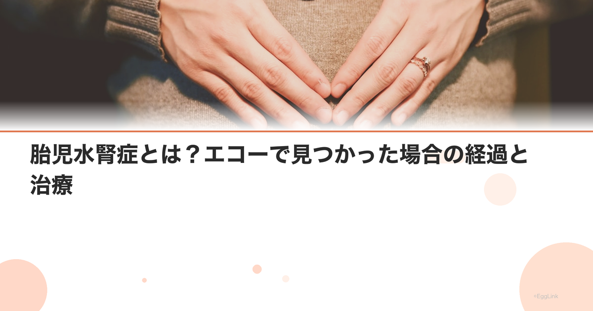 胎児水腎症とは?エコーで見つかった場合の経過と治療