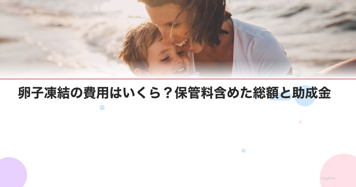 卵子凍結の費用はいくら?保管料含めた総額と助成金
