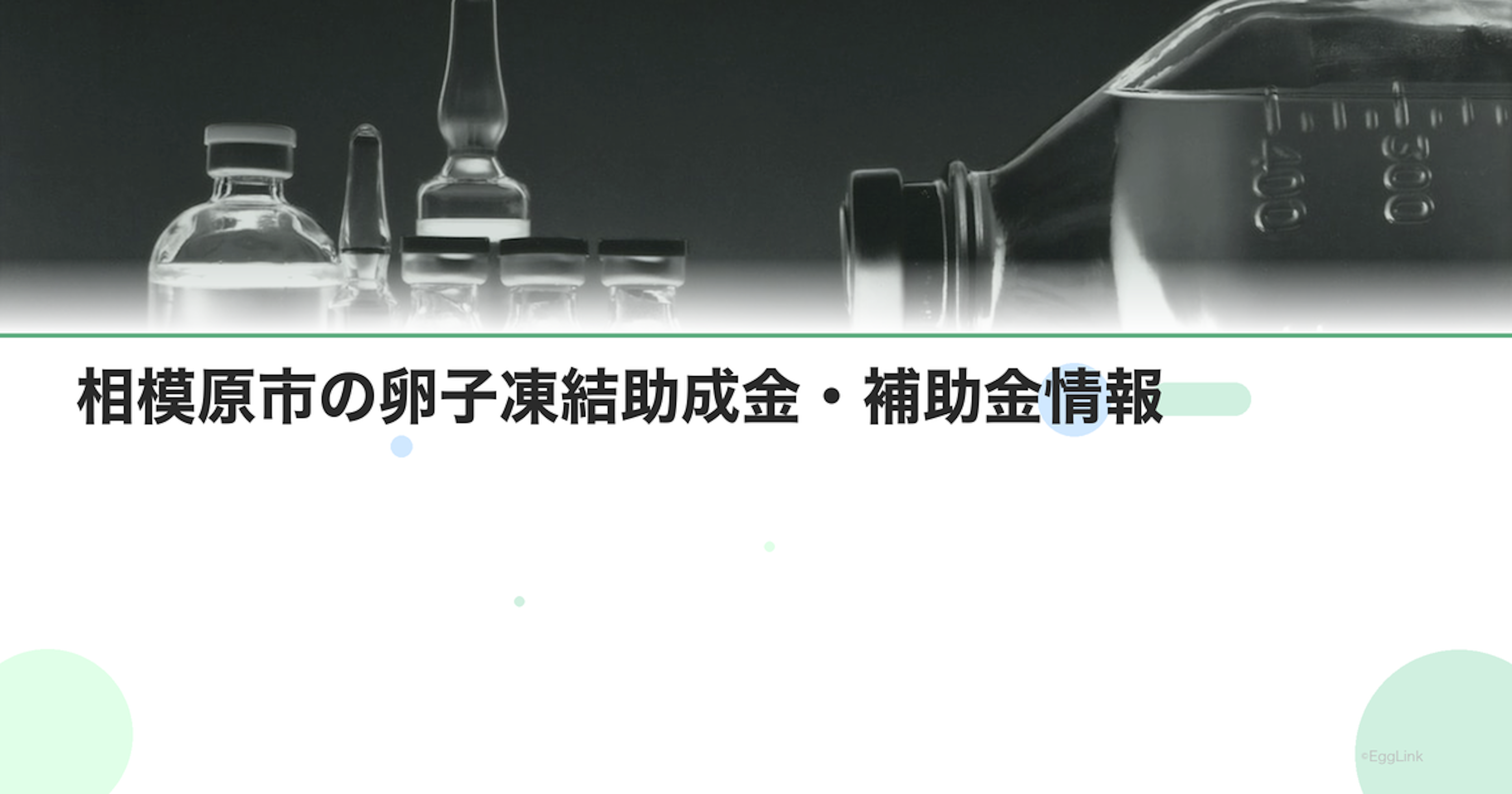 相模原市の卵子凍結助成金・補助金情報