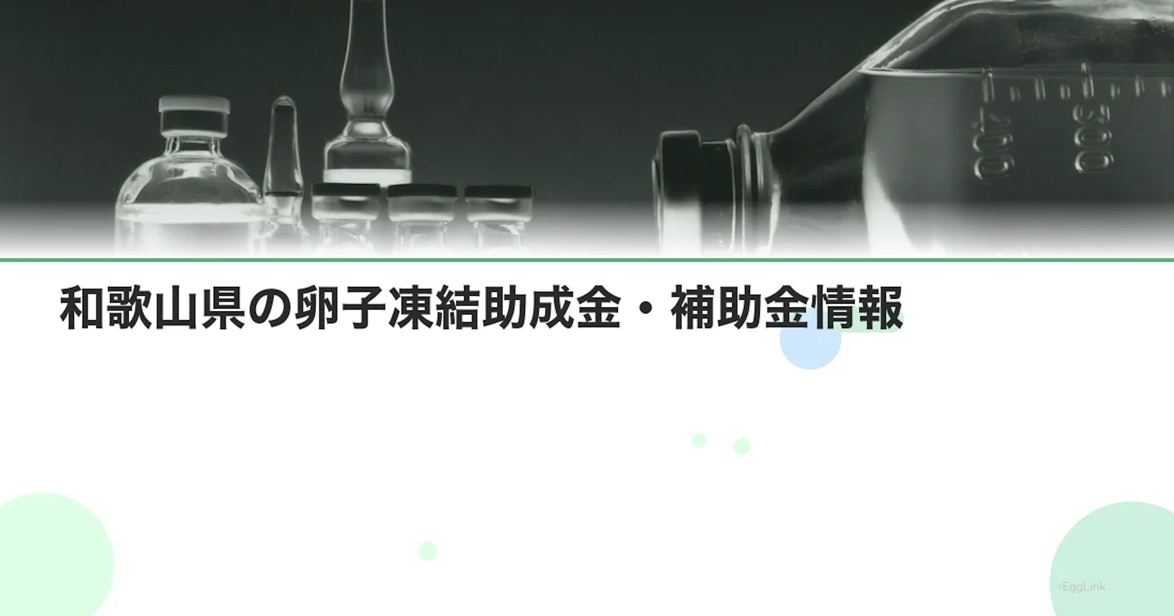 【2026年最新】和歌山県の卵子凍結助成金・補助金情報｜国の制度と費用を徹底解説