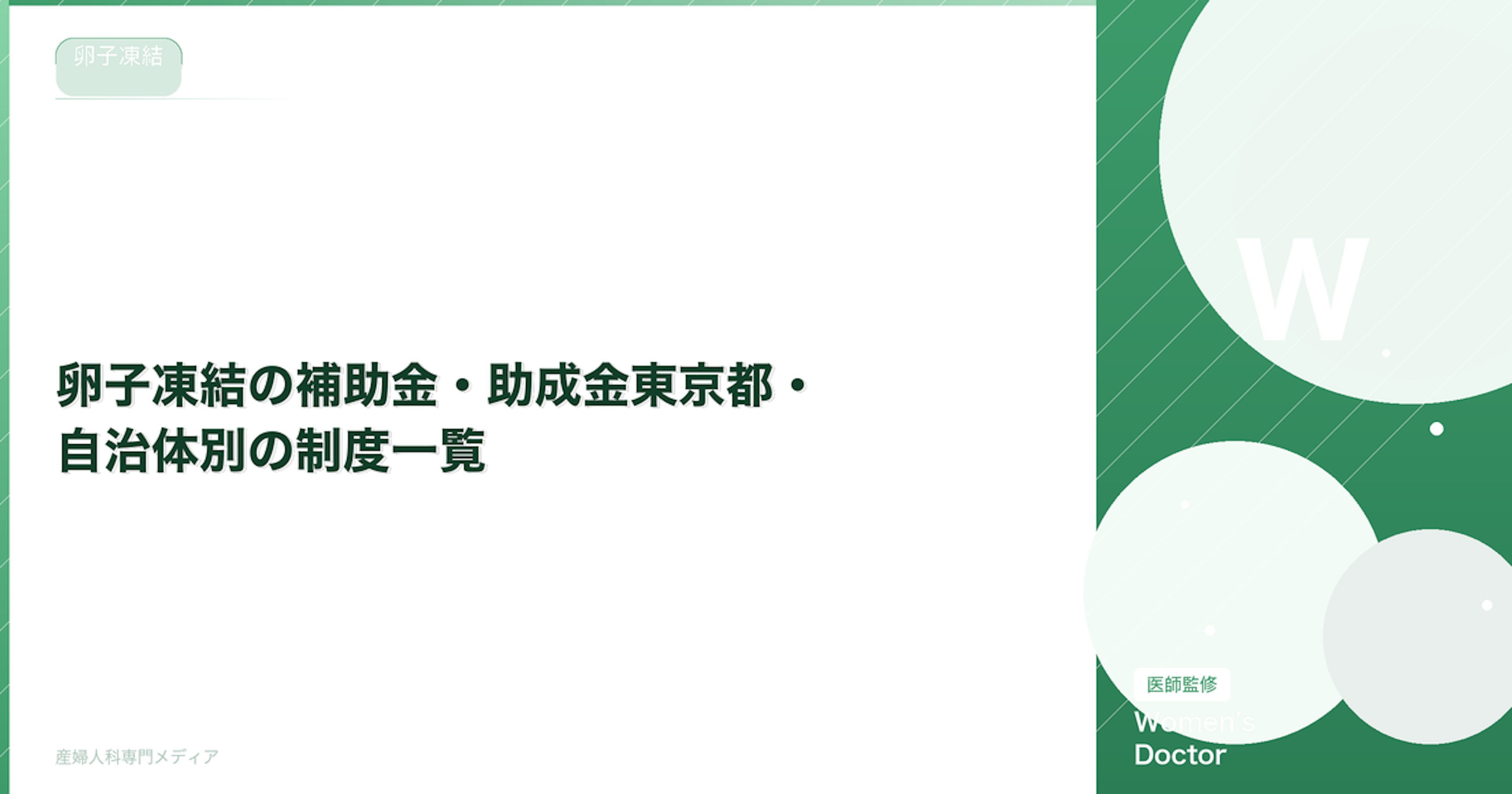 卵子凍結の補助金・助成金【2026年最新】東京都・自治体別の制度一覧