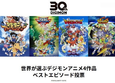 「世界が選ぶデジモンアニメ4作品ベストエピソード投票」結果発表