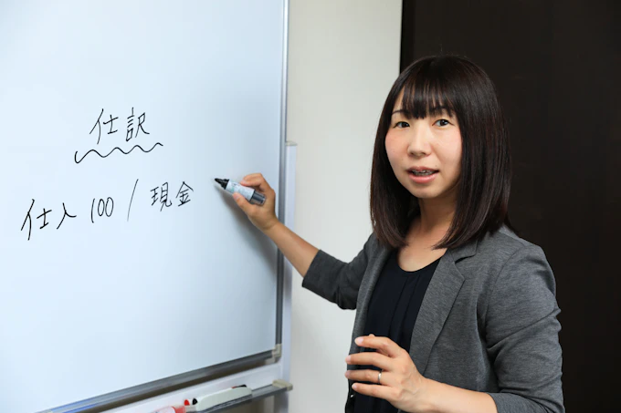 與世田温子さんへの取材の写真