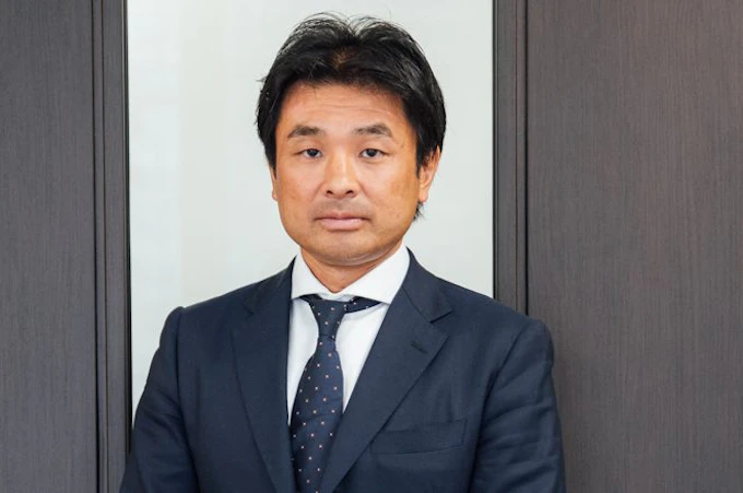 赤澤栄信さんへの取材の写真