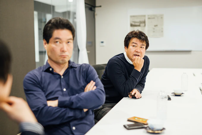 大久保昭平さん・蕪木優典さん・黄泰成さんへの取材の写真