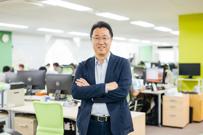 藤田利之さんへの取材の写真