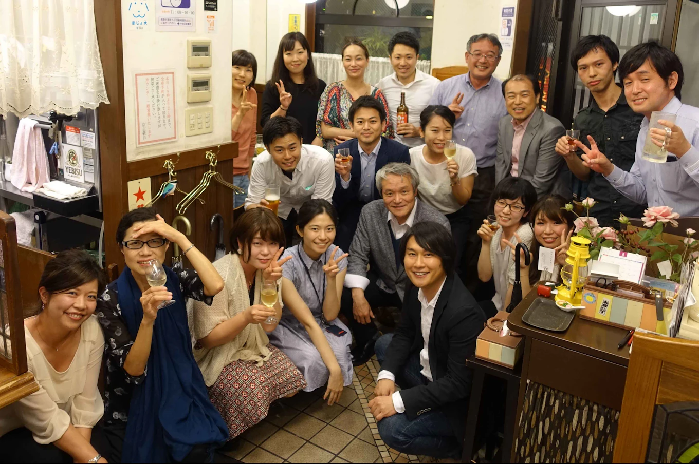 メンバーでの飲み会の風景