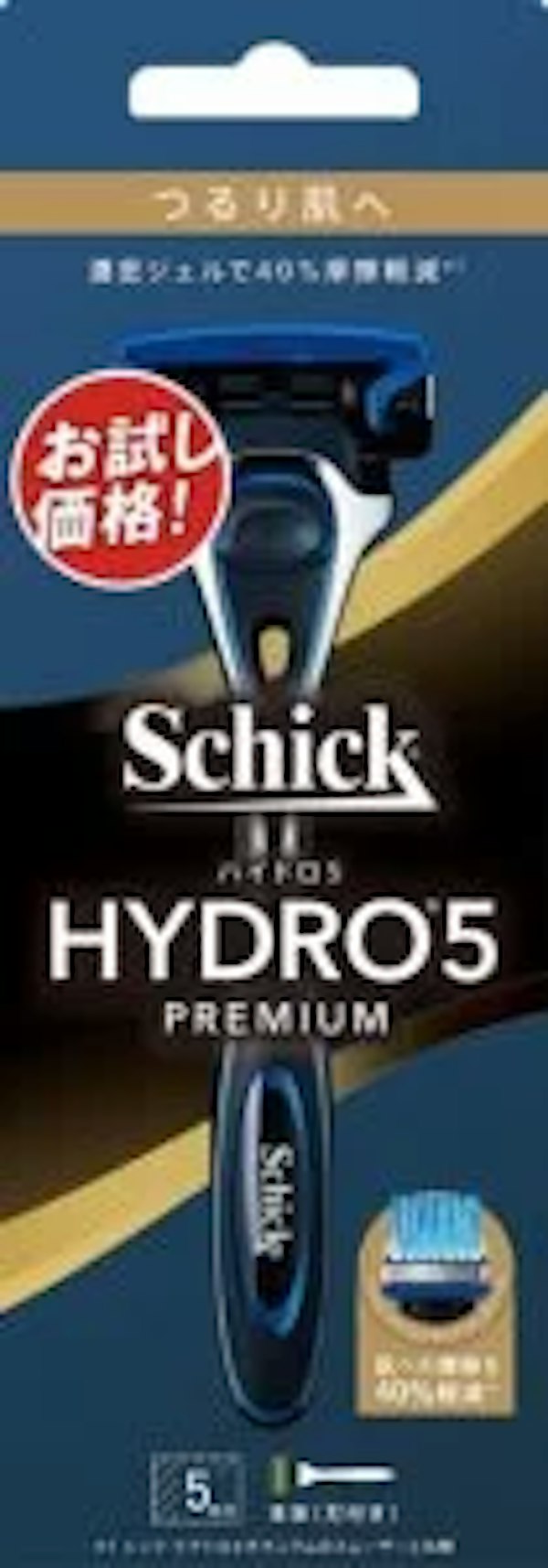 Schick HYDRO5 PREMIUM つるり肌へ ホルダー(刃付き) スキンガード付 5枚刃