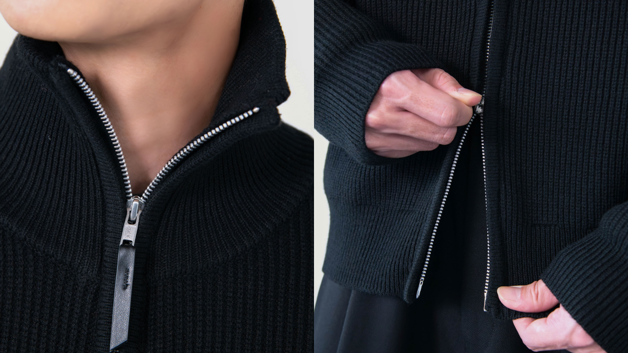 Wool Mixed Drivers Knit -静を崩さず形を遊ぶ、ドライバーズニット 